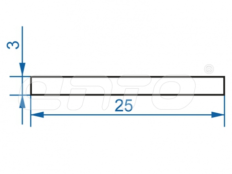 Планка 25×3