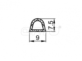 IDU-01 (уплотнитель D-профиль 9х8мм)